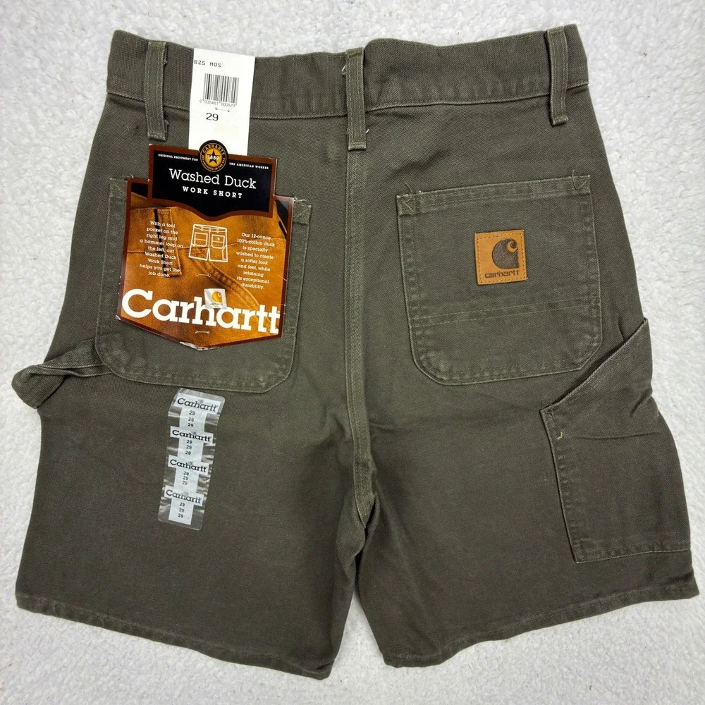 Carhartt Washed Duck Work Shorts Mens 29 B25 MOS Moss Green NWT NOS